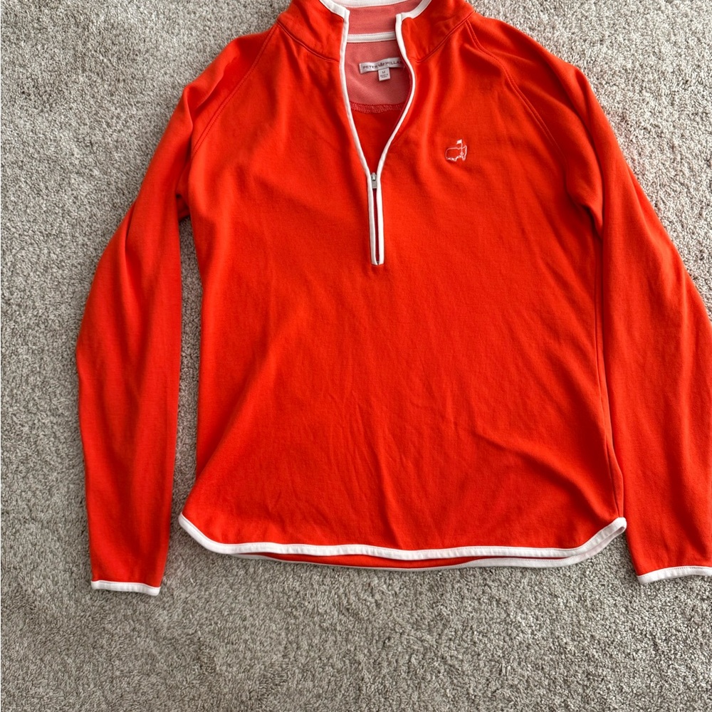 Peter Millar Masters Vibrant Orange Half-Zip Sweatshirt